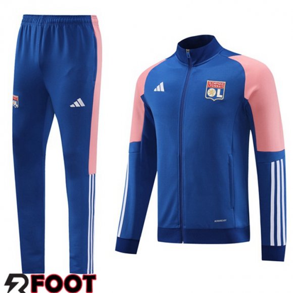 Faire Son Ensemble Veste Survetement Lyon OL Bleu 2024/2025 Pas Cher